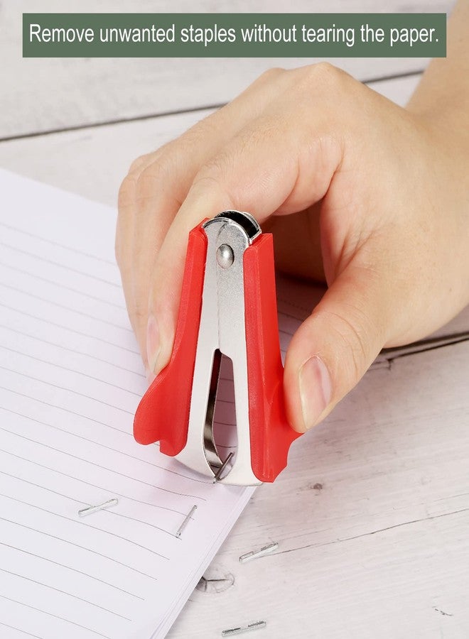 YOKIVE 2 Pcs Staple Remover, Mini Puller Steel Jaw | Staples Removal Great for Office Home Desktop (Red) - Image 3