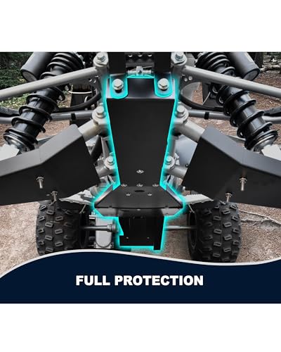 POKIAUTO Aluminum Full Chassis Glide & Swing Arm Skid Plate Guard Protector Kit for Yamaha Raptor 700 700R 2006-2025 Accessories, Combined Black Powder Coating ATV Skid Plate - Image 3