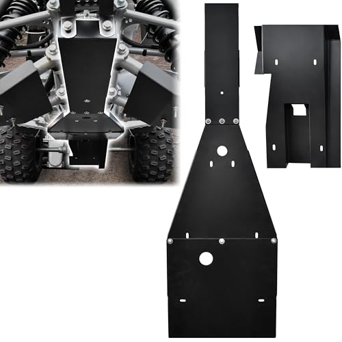 POKIAUTO Aluminum Full Chassis Glide & Swing Arm Skid Plate Guard Protector Kit for Yamaha Raptor 700 700R 2006-2025 Accessories, Combined Black Powder Coating ATV Skid Plate - Image 1
