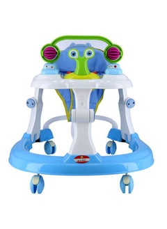4-in-1 Multifunctional Baby Walker and Rocker with Adjustable Activity Features, Learning Balance Support, Lights, Sounds, and Toys - Blue