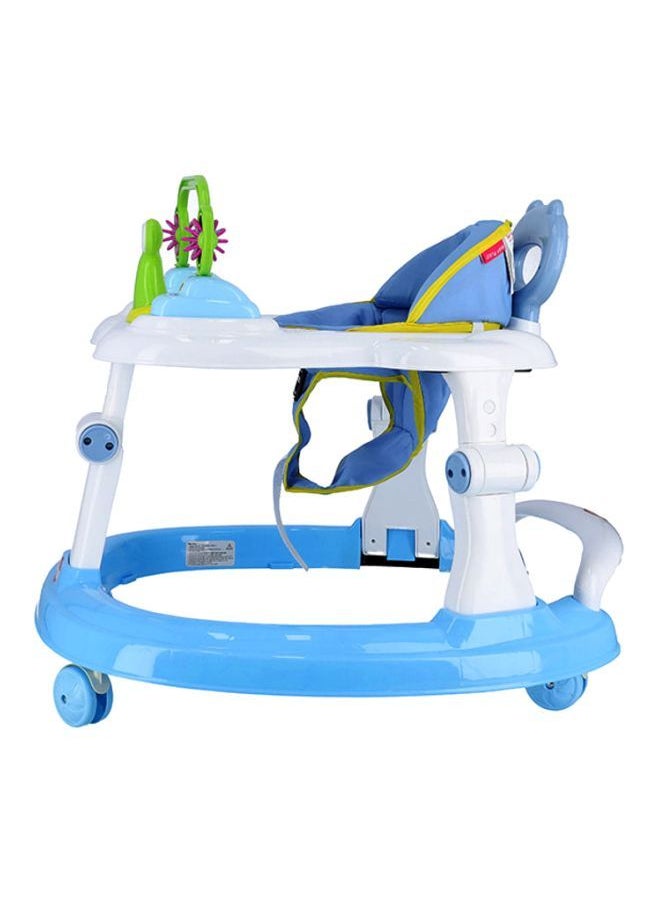 BABY PLUS - 4-in-1 Multifunctional Baby Walker and Rocker with Adjustable Activity Features, Learning Balance Support, Lights, Sounds, and Toys - Blue - Image 1