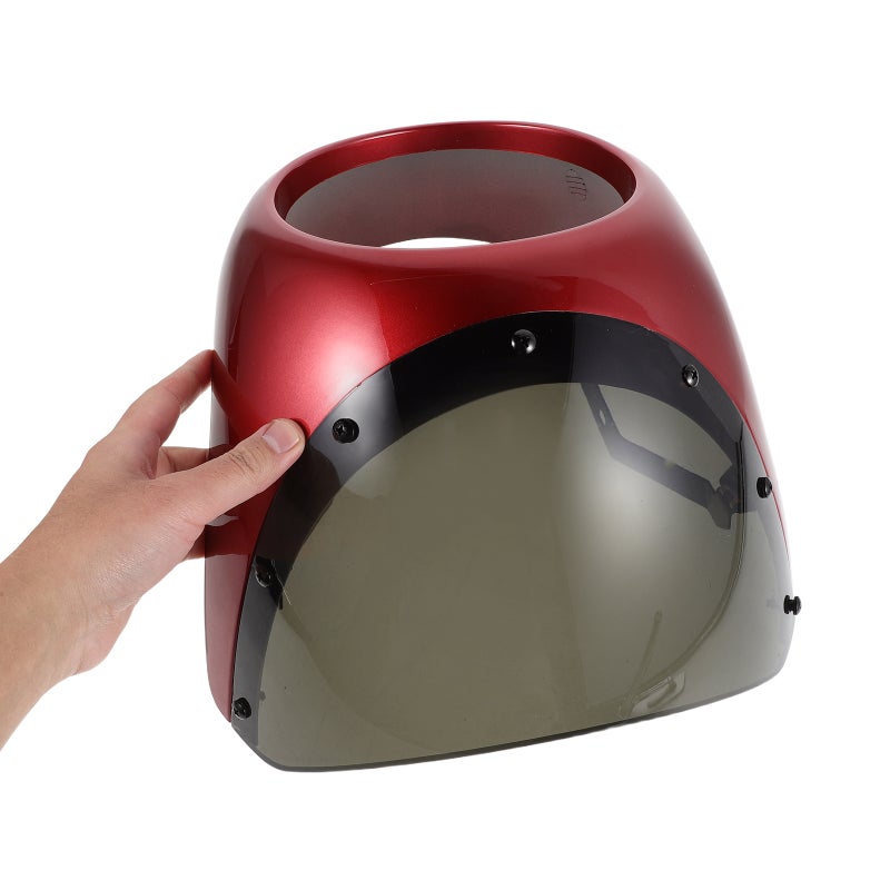 Fairing For Motorcycle - Motorcycle Wind Deflector 7 Inch Headlight Fairing Windshield Cover - Front Air Deflector For Motorbike Outdoor Riding - Image 2