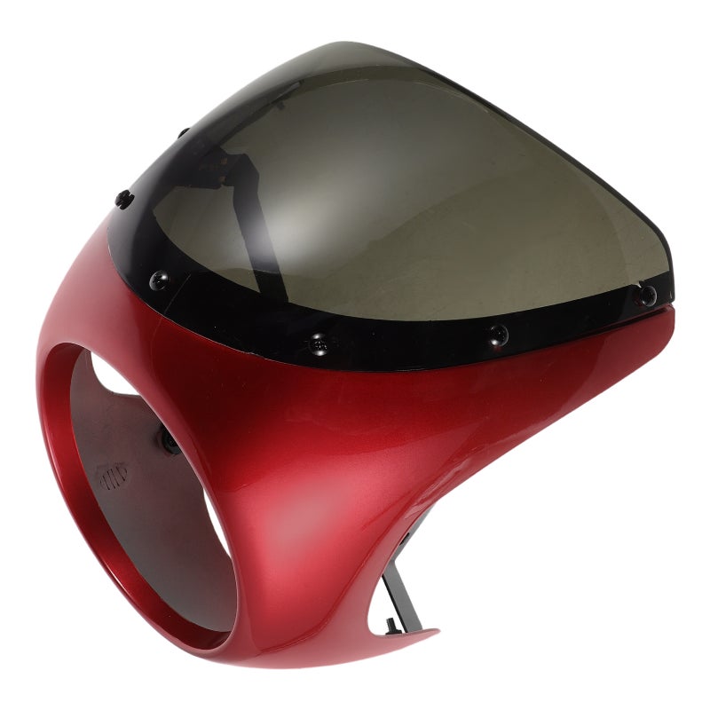 Fairing For Motorcycle - Motorcycle Wind Deflector 7 Inch Headlight Fairing Windshield Cover - Front Air Deflector For Motorbike Outdoor Riding - Image 1