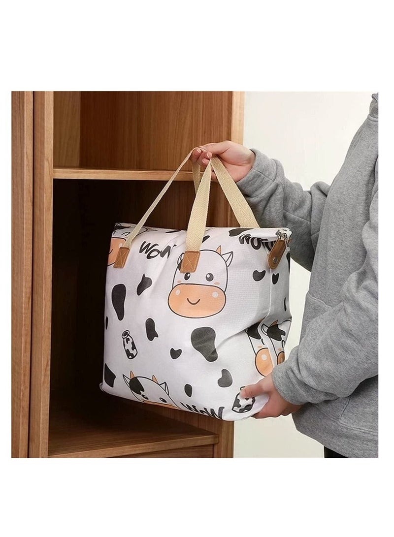 Large Capacity Storage Bag, 2Pcs Under Bed Storage Foldable Closet Organizers Storage Containers for Quilt Blanket Suitcase Comforters Furniture Cover (Small and Medium)  - Image 2