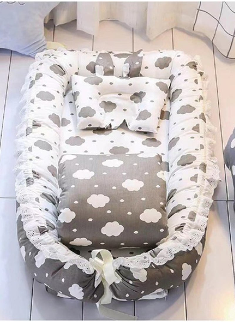 Baby Life - Sleeping Lounger Folding Travel Portable Baby Nest 100% Soft Cotton - Image 1