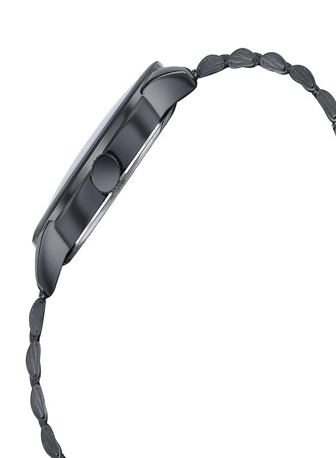 Sonata Poze Quartz Black Dial Black Metal Strap Analog Watch for Men-SP70040NM01W - Image 4