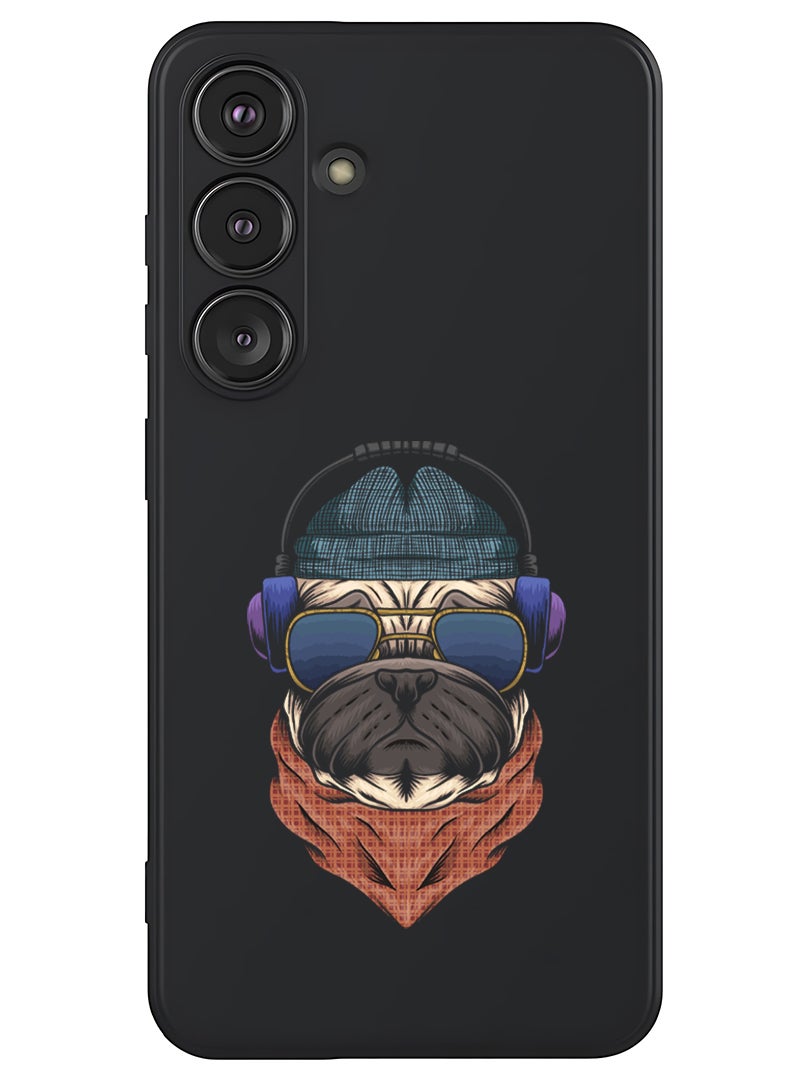 Theodor Protective Slim Fit Case Liquid Silicone Cover with Full Body Protection Anti-Scratch Shockproof Case For Samsung Galaxy S25 Plus (Black) - swag bull dog - Image 1