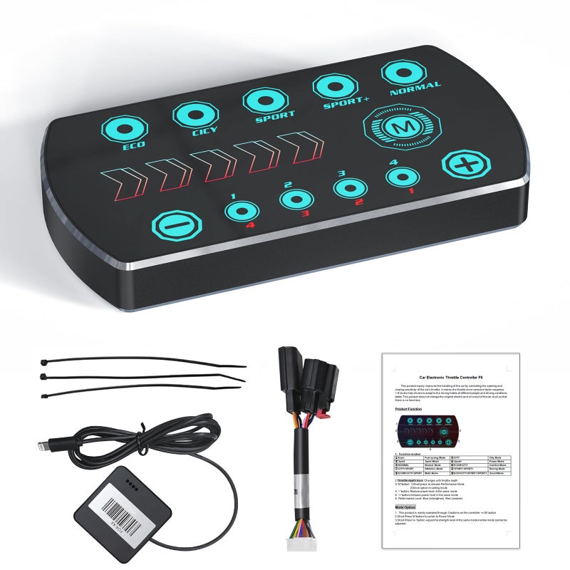 Qagea Throttle Response Controller 10 Drive Modes Smart Electronic Racing Accelerator Compatible with 20072018 Chevy Silverado Suburban 20072020 Tahoe 20072018 GMC Sierra 20072020 Yukon