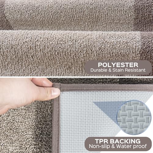 DOMUSTEX Machine Washable Kitchen Rug 24" x 36", Non Slip Kitchen Mat for Floor, Absorbent Entrance Throw Rug for Bedroom, Hallway, Bathroom, Door - Image 3
