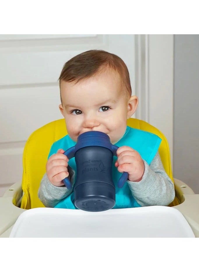 green sprouts - Sprout Ware Sip And Straw Cup- 6Oz - Navy - 6M+ - Image 1
