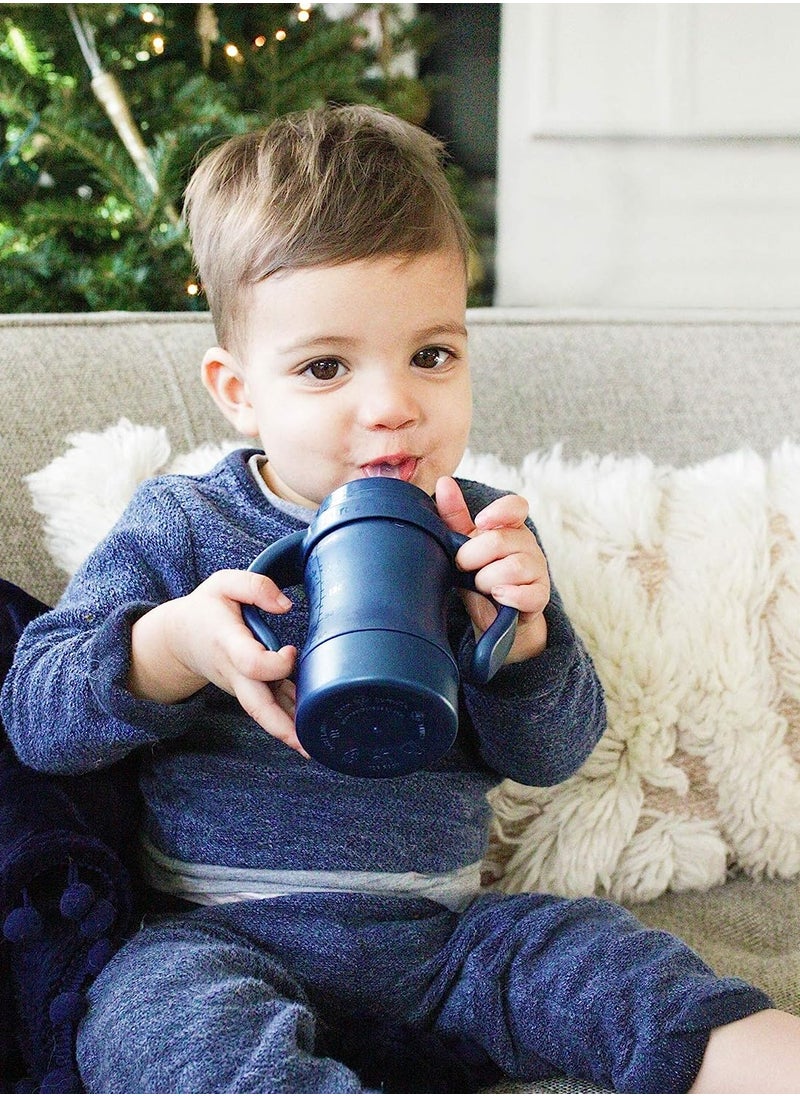 green sprouts - Sprout Ware Sip And Straw Cup- 6Oz - Navy - 6M+ - Image 1