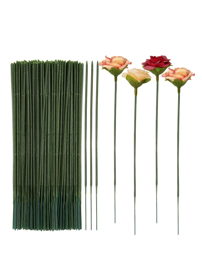 SYOSI 200 Pcs Plastic Floral Wire, 6.7inch Stems Artificial Flower Wire Rod Green Floral Wire Sticks Stem Wires Plastic Green Wire Floral Stems Flower Arrangements(Green Floral Sticks) - Image 1