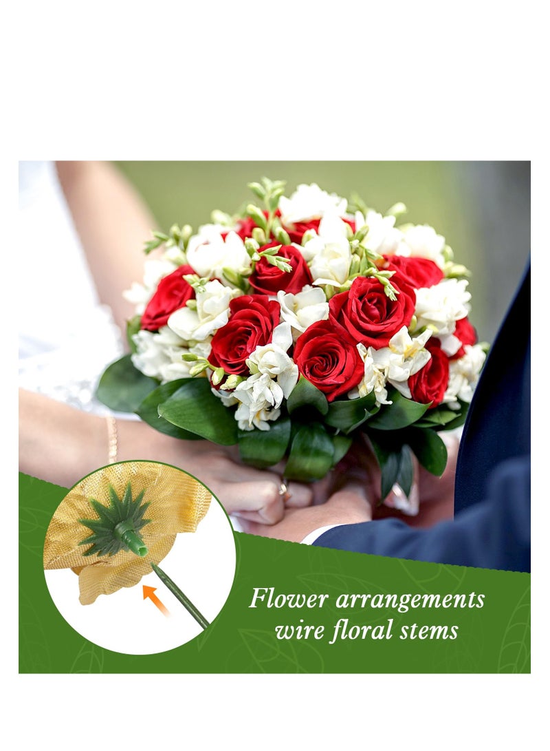 SYOSI 200 Pcs Plastic Floral Wire, 6.7inch Stems Artificial Flower Wire Rod Green Floral Wire Sticks Stem Wires Plastic Green Wire Floral Stems Flower Arrangements(Green Floral Sticks) - Image 4