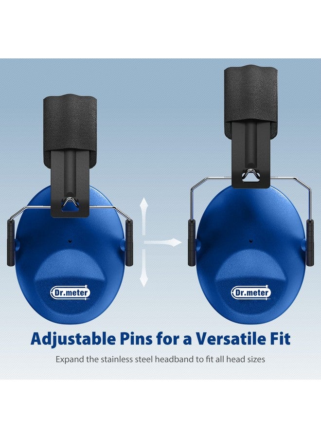 دكتور ميتر سماعات أذن دكتور ميتر لإلغاء الضوضاء: سماعات رأس SNR27.4 عازلة للضوضاء للأطفال مع عصابة رأس قابلة للتعديل، وواقيات أذن لحماية السمع لشاحنات الوحوش والألعاب النارية والأطفال المصابين بالتوحد، لون أزرق داكن - Image 1