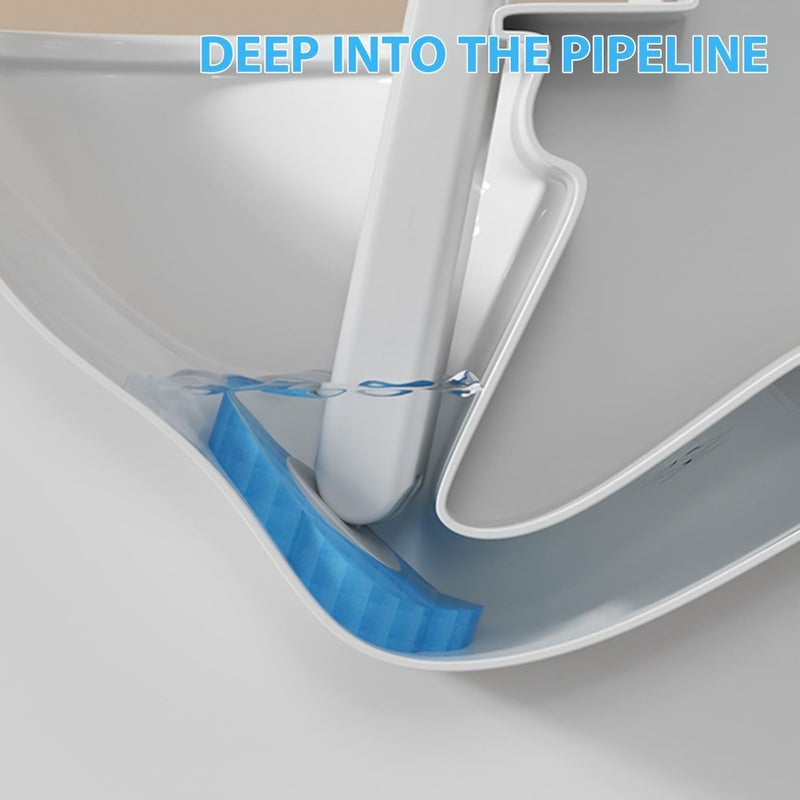 Disposable Toilet Cleaning Rod Replacement Heads 8 Purple 8 Blue 8 Yellow Plastic Refill Pads - Image 5