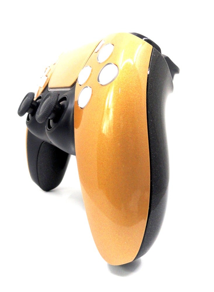 CRAFT by MERLIN PAINTED PLAY STATION 5 DUAL SENSE WIRELESS CONTROLLER METALLIC GOLD - Image 3