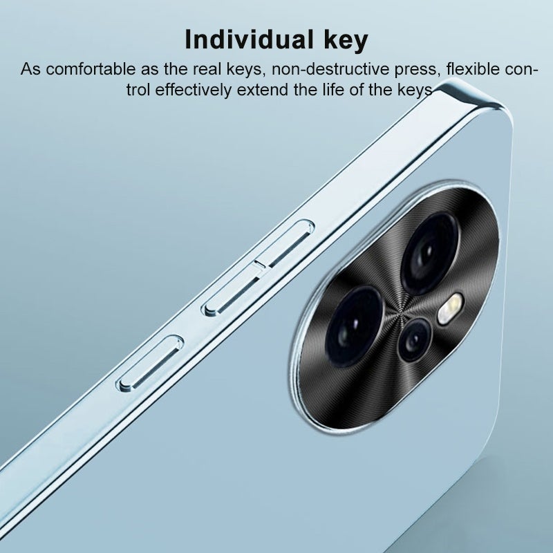 إيروريكس غطاء هاتف For Honor X7 5G AG من الأكريليك المطلي بالكهرباء (أزرق سييرا) - Image 4