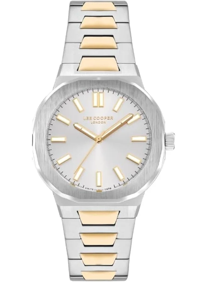 لي كوبر Men's Watch, Analog Display and Metal Strap - LC07952.230, Two Tone