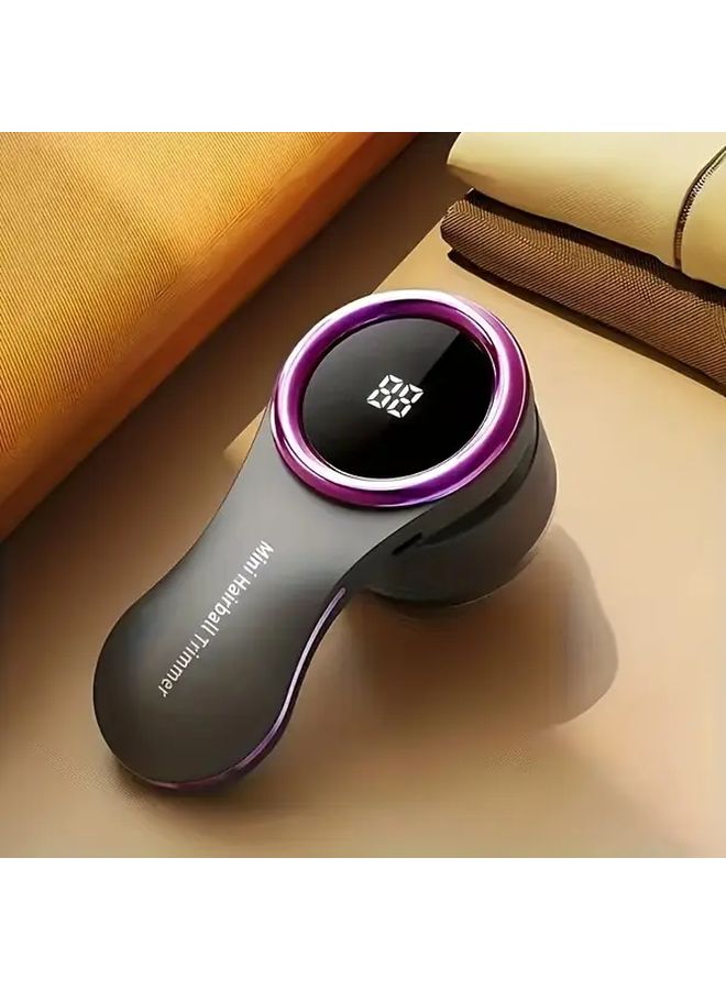 مزيل الوبر المحمول القابل لإعادة الشحن عبر منفذ USB الأسود للملابس وسترات الصوف ووبر الحيوانات الأليفة - Image 1