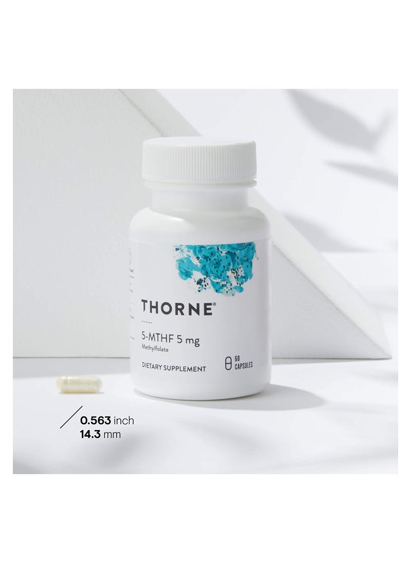 Thorne - 5-MTHF 5 mg - Methylfolate Dietary Supplement - 60 Capsules - Image 1