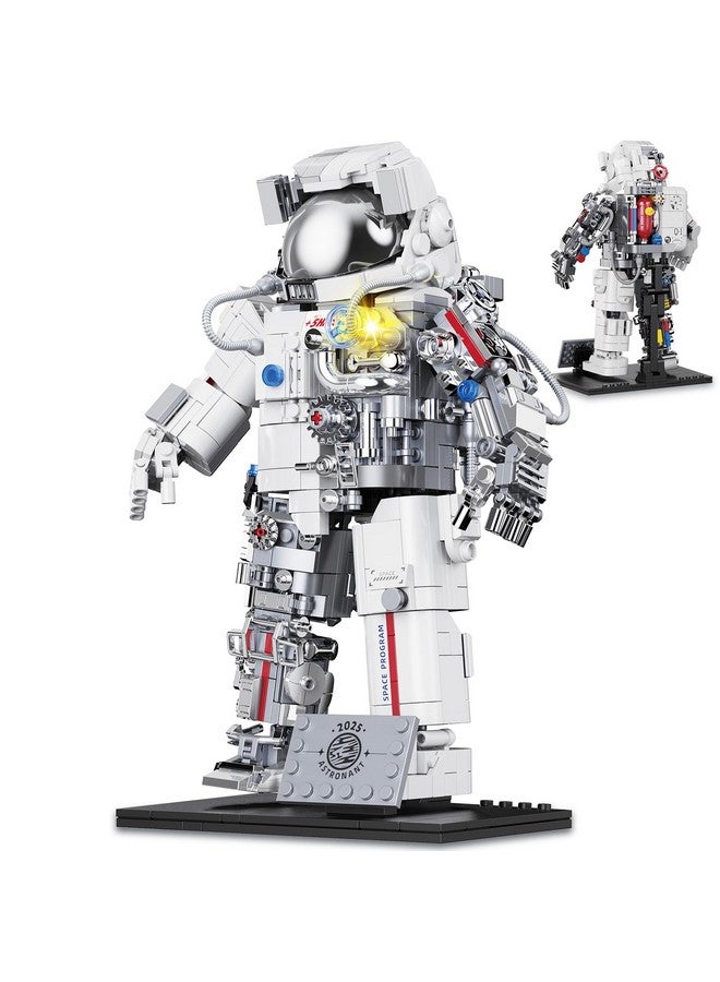 HSANHE Space Astronaut Building Set Compatible with Lego Space Model with LED Light fors Adults Gifts for Boys 6+, 907 PCS Cool Collectible Gift Toys for Adults - Image 1
