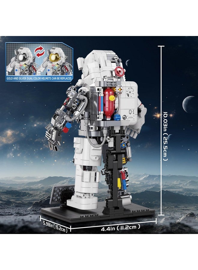HSANHE Space Astronaut Building Set Compatible with Lego Space Model with LED Light fors Adults Gifts for Boys 6+, 907 PCS Cool Collectible Gift Toys for Adults - Image 5