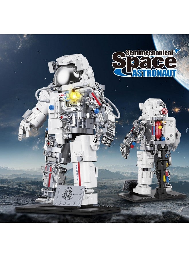 HSANHE Space Astronaut Building Set Compatible with Lego Space Model with LED Light fors Adults Gifts for Boys 6+, 907 PCS Cool Collectible Gift Toys for Adults - Image 4