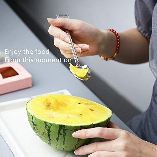 SZLFSX 10 Pack Dessert Spoon 6 inch Shovel Shape Stainless Steel Spoons Ice Cream Fruit Spoon for Home Kitchen or Restaurant - Image 3