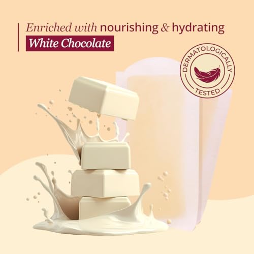 Carmesi Deep Nourish Body Wax Strips 20 Wax Strips 4 PostWax Wipes WhiteChocolate Enriched Safe for All Skin Types Cold Waxing for Womens Hair Removal - Image 3