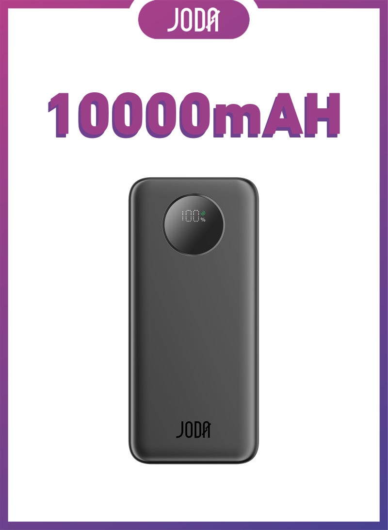 JODA 10000mAh Power Bank 22.5W PD Fast Charging Portable Charger with USB-C & USB-A 3 Ports for iPhone 17 Pro Max, iPhone 16, iPhone 15, Samsung Galaxy S25 Ultra, S24 Ultra & More – JODA BASIC 10 - Image 1
