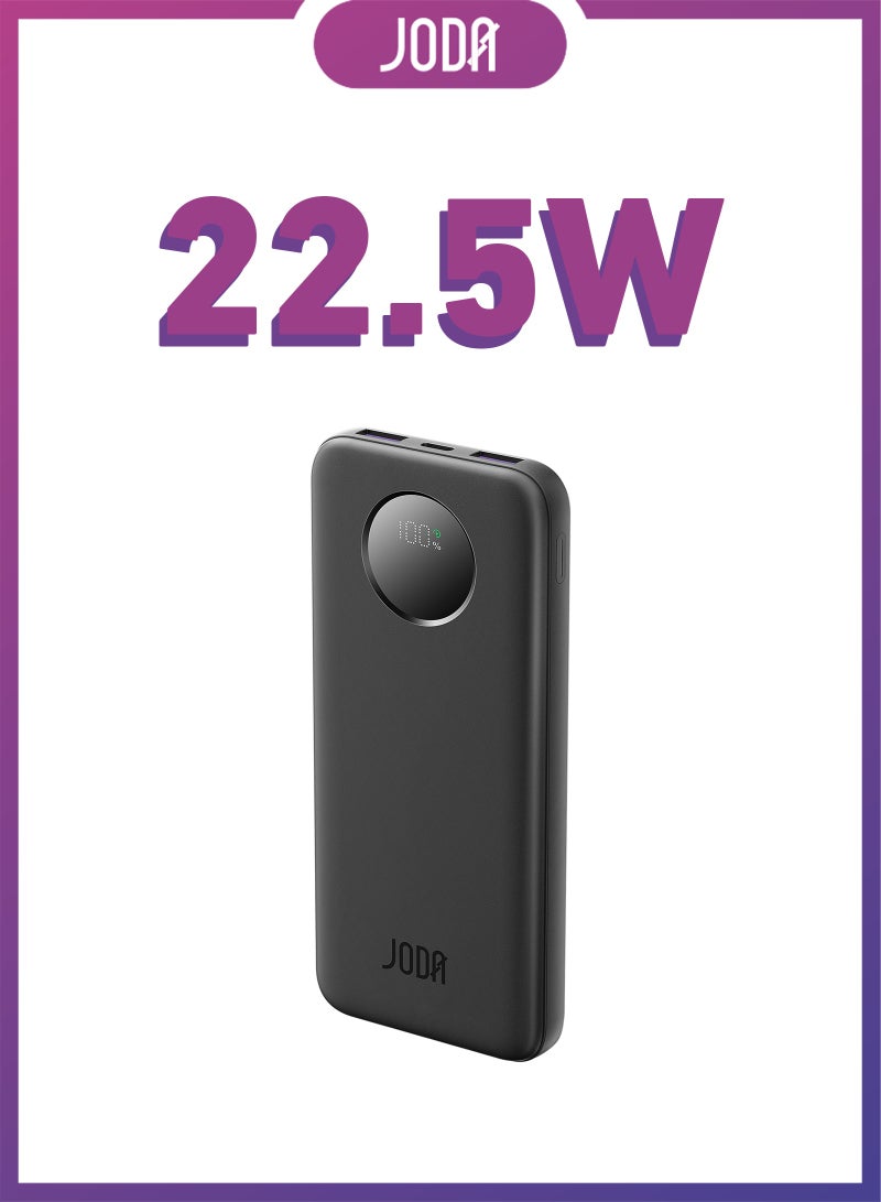 JODA 10000mAh Power Bank 22.5W PD Fast Charging Portable Charger with USB-C & USB-A 3 Ports for iPhone 17 Pro Max, iPhone 16, iPhone 15, Samsung Galaxy S25 Ultra, S24 Ultra & More – JODA BASIC 10 - Image 2