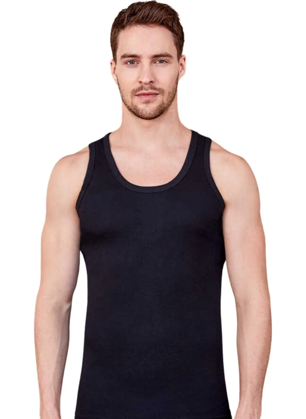 بيراك Clear Men's Black Rib Undershirt 4004