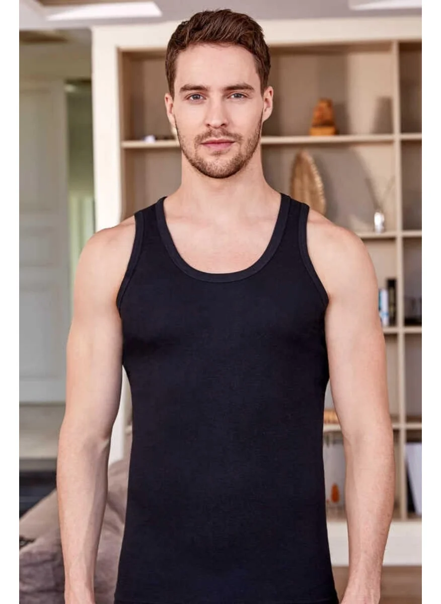 بيراك Clear Men's Black Rib Undershirt 4004