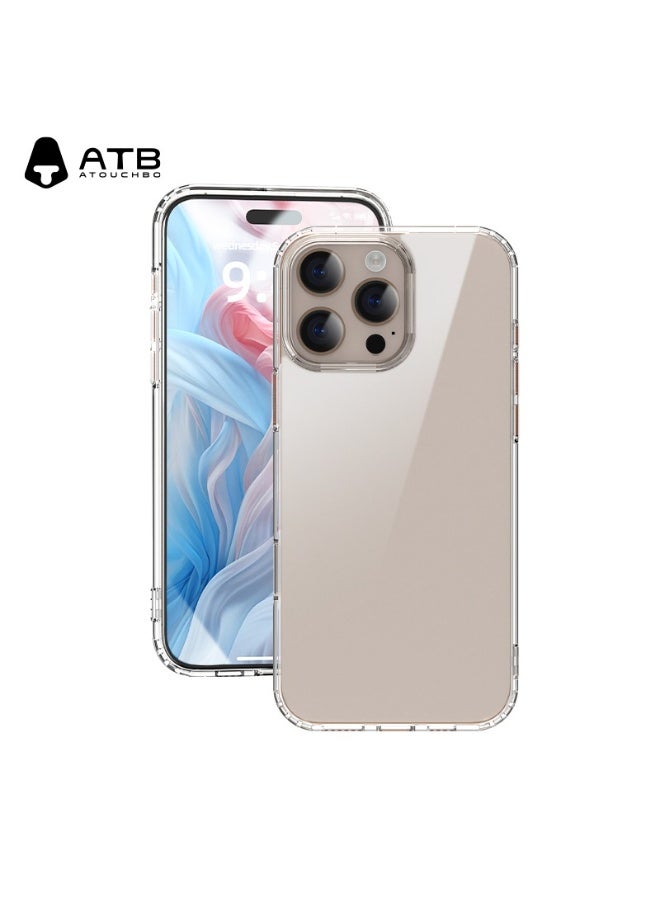 Atouchbo iPhone 15 pro Clear shockproof case that protects while keeping the original phone look Lightweight cover with anti-yellowing protection. This clear protective case combines TPU flexibility and PC durability to shield your phone from drops, impacts, and scratches. Equipped with anti-yellowing coating to stay transparent for longer. Slim design keeps the phone elegant and comfortable to hold. - Image 3