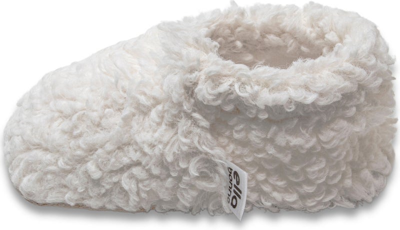 Ella Bonna Tedy Baby Slippers Home Booties, Non-Slip Sole, Organic Cotton Lining, Home Nursery Shoes Off White  - Image 3