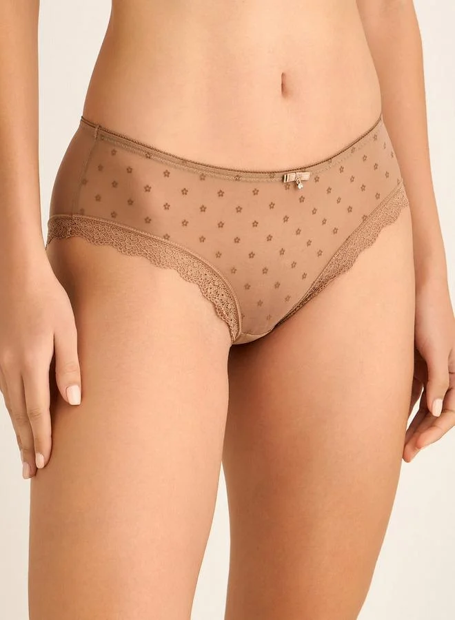 سبلاش فيڤ سروال داخلي قصير بتفاصيل شبكية ودانتيل