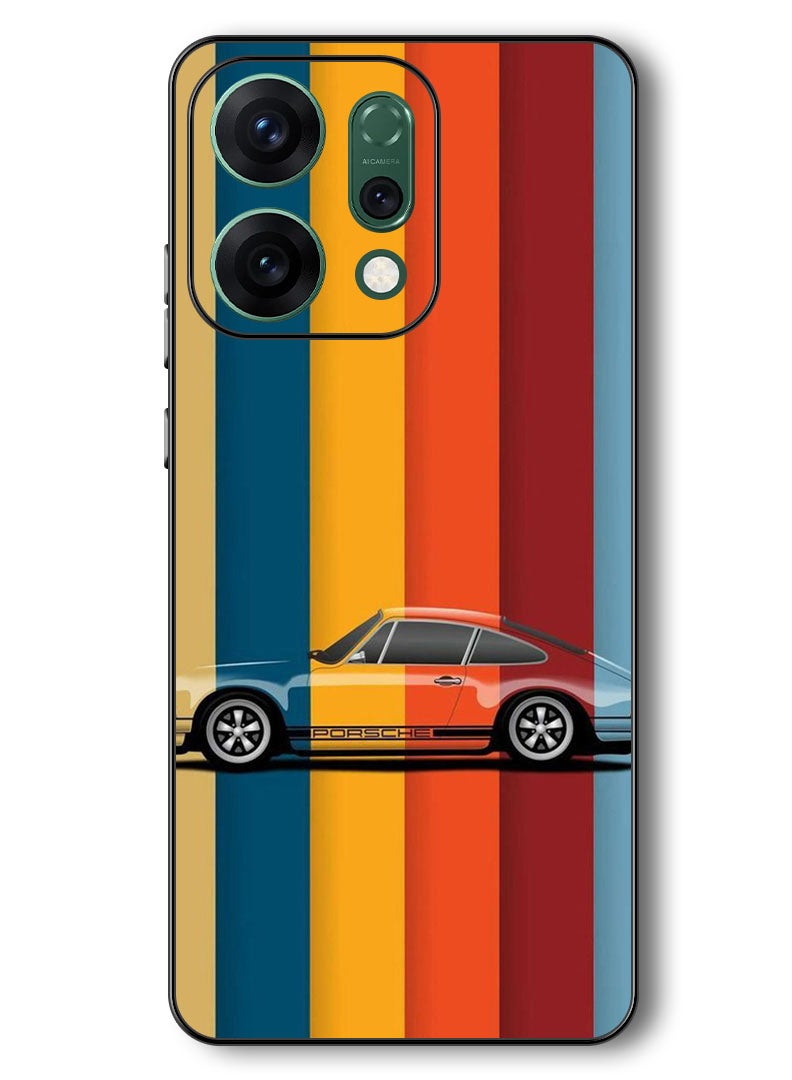 Theodor Case Compatible with Oppo Reno 14 6.59 Inch Protection Shockproof Bumper Cover Vintage Porche - Image 1