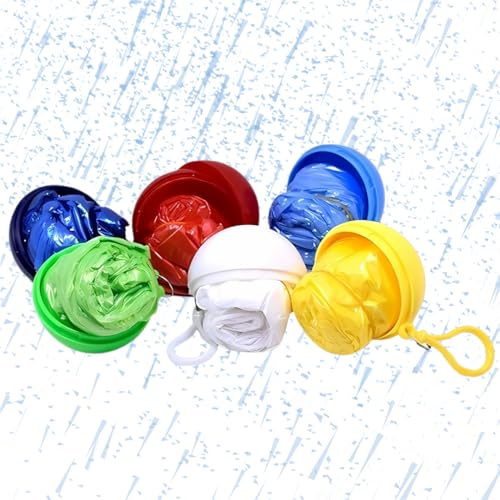 G.FIDEL Emergency Rain Poncho, Disposable Waterproof Raincoat with Hood, Foldable Ball Design with Keychain, Unisex Free Size, Clear,Pack of 2 - Image 5
