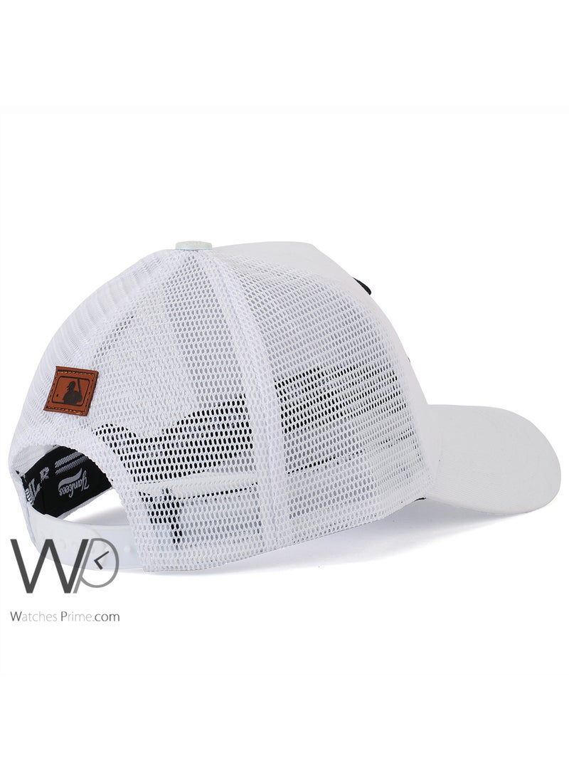 LA Los Angeles Dodgers Trucker Mesh Cap White Color Cotton Hat For Men LA  - Image 2