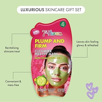 7th Heaven Peel Off Face Masks Set Pack of 5 Cleansing and Hydrating Vegan Pamper Gifts for Women Genuine 7th Heaven Face Masks Skincare - Image 3