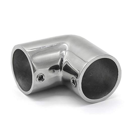 NRC&XRC Heavy Dudy Marine Grade 316 Steel Stainless 2-Way Boat Hand Rail Fitting 90 Degree Elbow for 7/8" O.D. Tube - Image 1