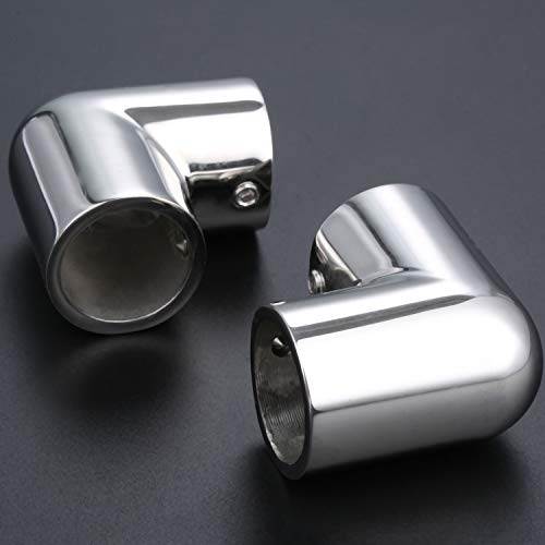 NRC&XRC Heavy Dudy Marine Grade 316 Steel Stainless 2-Way Boat Hand Rail Fitting 90 Degree Elbow for 7/8" O.D. Tube - Image 5