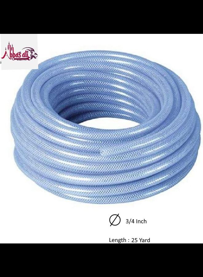 ABBASALI High Pressure Braided Clear Flexible PVC Tubing Heavy Duty UV Chemical Resistant Vinyl Hose Water Oil (25 Yard 3/4 Inch)  - Image 2