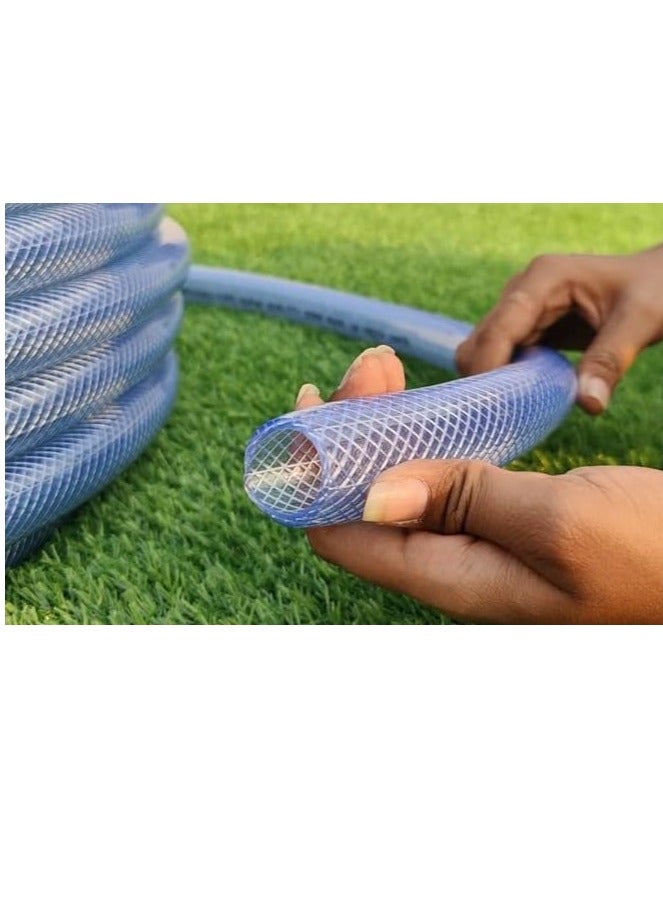ABBASALI High Pressure Braided Clear Flexible PVC Tubing Heavy Duty UV Chemical Resistant Vinyl Hose Water Oil (25 Yard 3/4 Inch)  - Image 3
