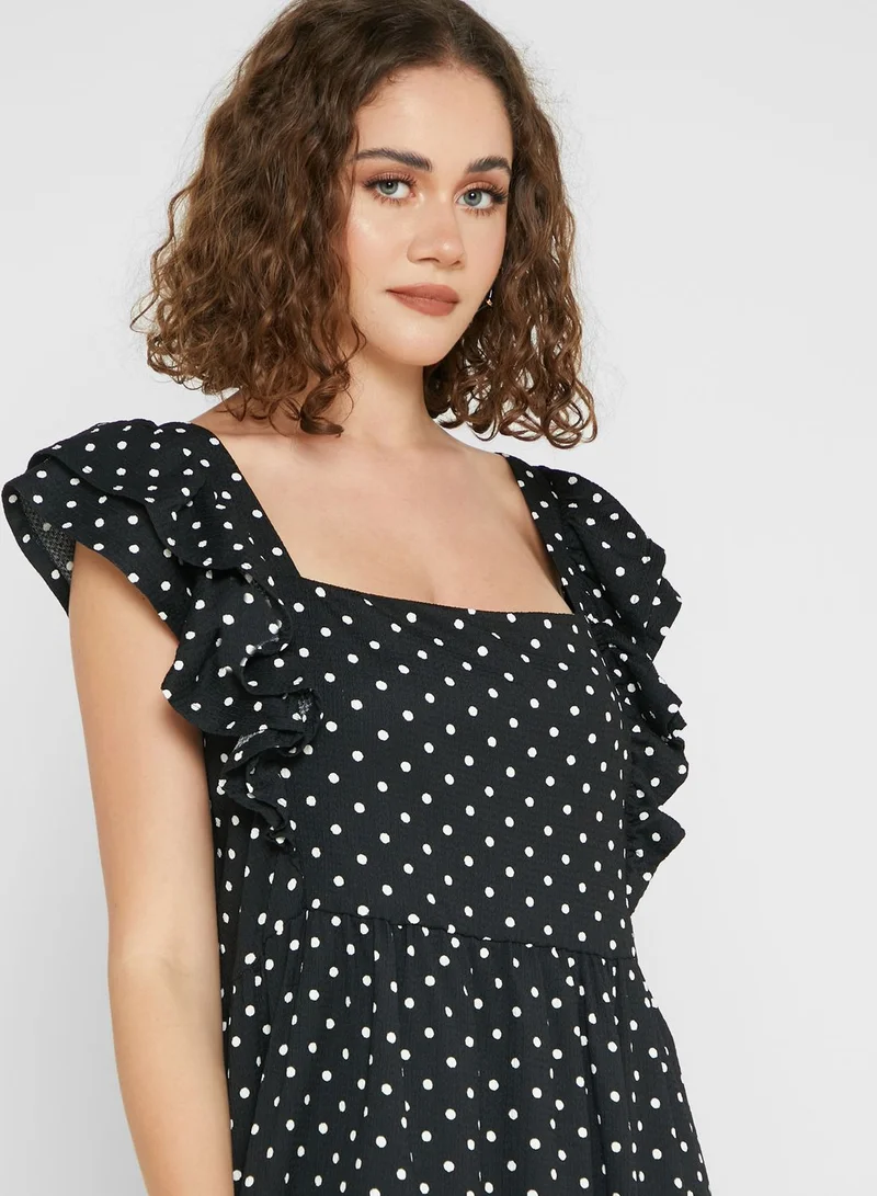 RIVER ISLAND Printed Tiered Dress
