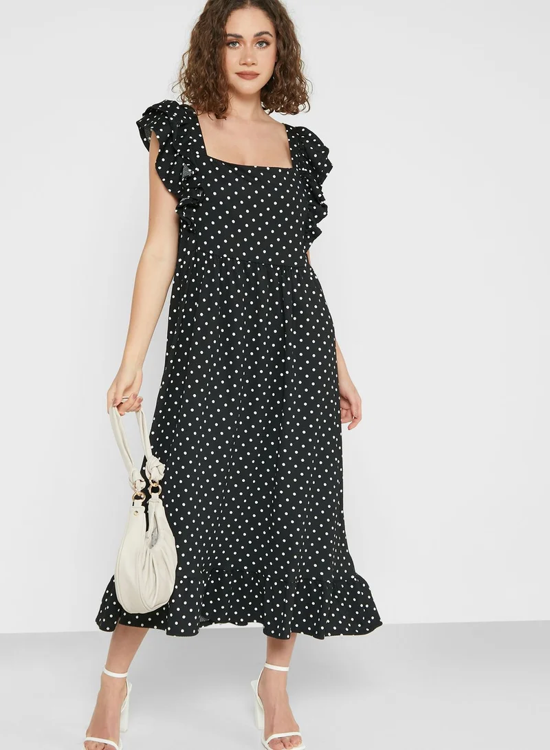 RIVER ISLAND Printed Tiered Dress