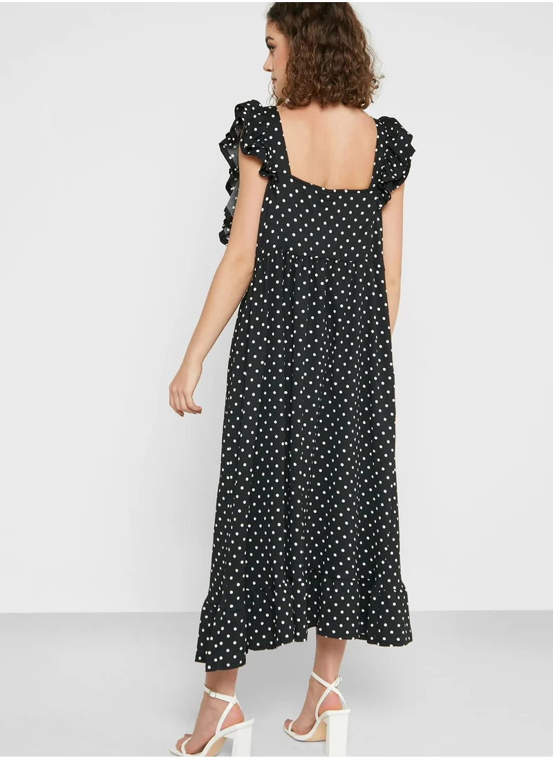 RIVER ISLAND Printed Tiered Dress