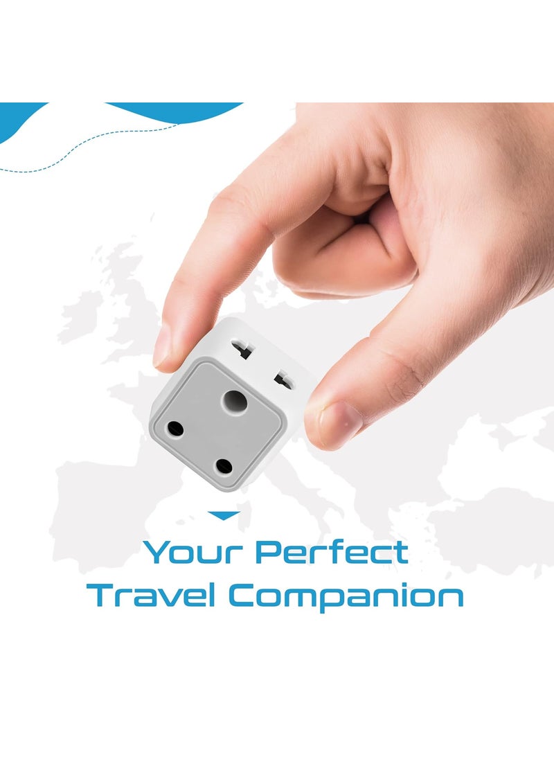 Ceptics Ceptics UK Adapter 2 in 1 India to UK Plug Adapter India to UAE Ireland Adapter Type G CE Certified RoHS Compliant White 1 Pack Lifetime Limited Warranty  - Image 5