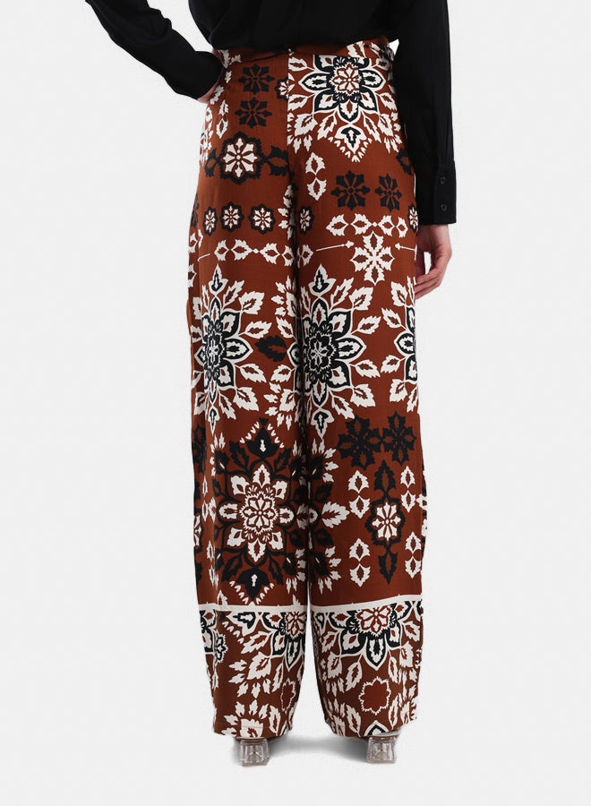 Carina All Over Printed Pants with Belt - Image 3