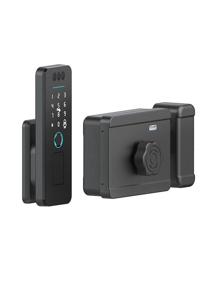 ALINK - Smart Door Lock, 3D Face Recognition Smart Lock,6-in-1 Keyless Entry Door Lock ,Touchscreen Keypad, Remote Control With Tuya Lock APP, Built-in WiFi Deadbolt，IP65 Waterproof With 4 Cards - Image 1